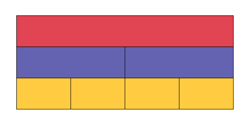 Représentations visuelles créées avec des blocs de diverses couleurs et grandeurs.