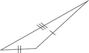 Un triangle formé de trois côtés et trois angles différents.