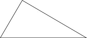 Un triangle ayant deux côtés de la même longueur et un côté plus court, et de deux angles aigus et un angle droit.