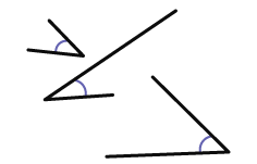 Il y a trois angles dont les segments de droites sont tous différents.