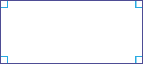 A quadrilateral formed by two sets of parallel segments that intersect. The corners are marked by small squares.