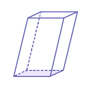 Skewed rectangular prism. 